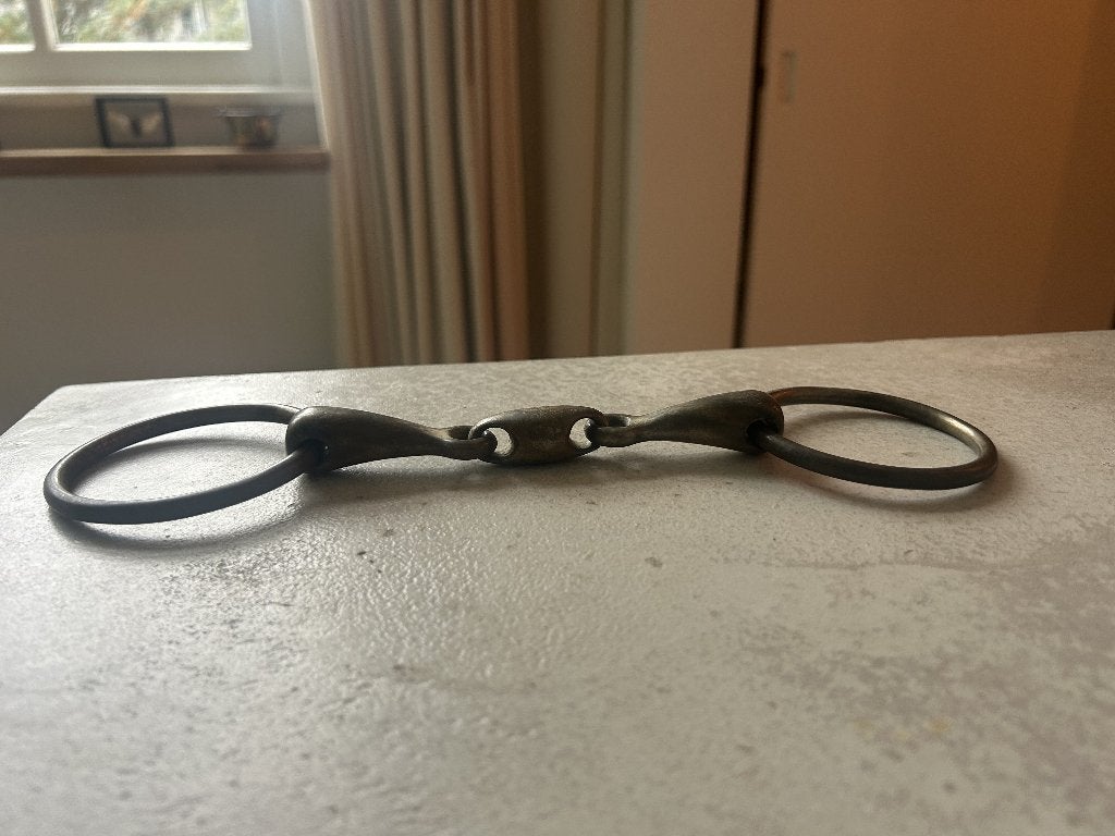 Dubbelgebroken bit watertrens 13 cm, Dieren en Toebehoren, Ophalen of Verzenden, Bit