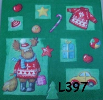 OPRUIMING servetten decoupage * rendieren L397 – 3x, Verzenden, Nieuw