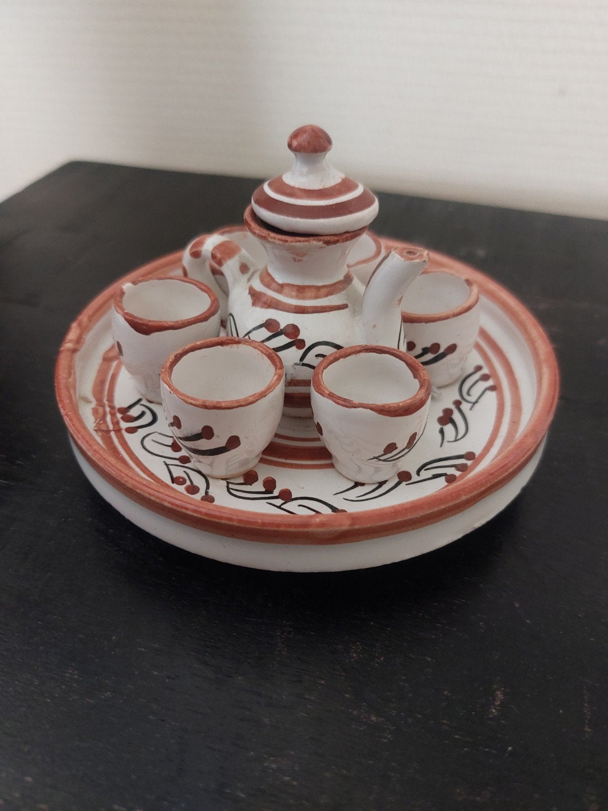 Decoratieve Marokkaanse theeset - miniatuur, Ophalen of Verzenden