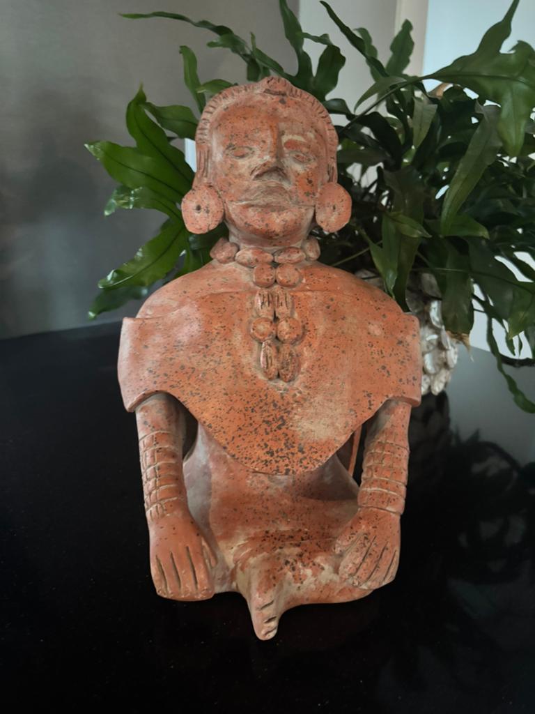 Vintage groot keramisch beeld – precolumbiaanse stijl, Ophalen of Verzenden, Zo goed als nieuw