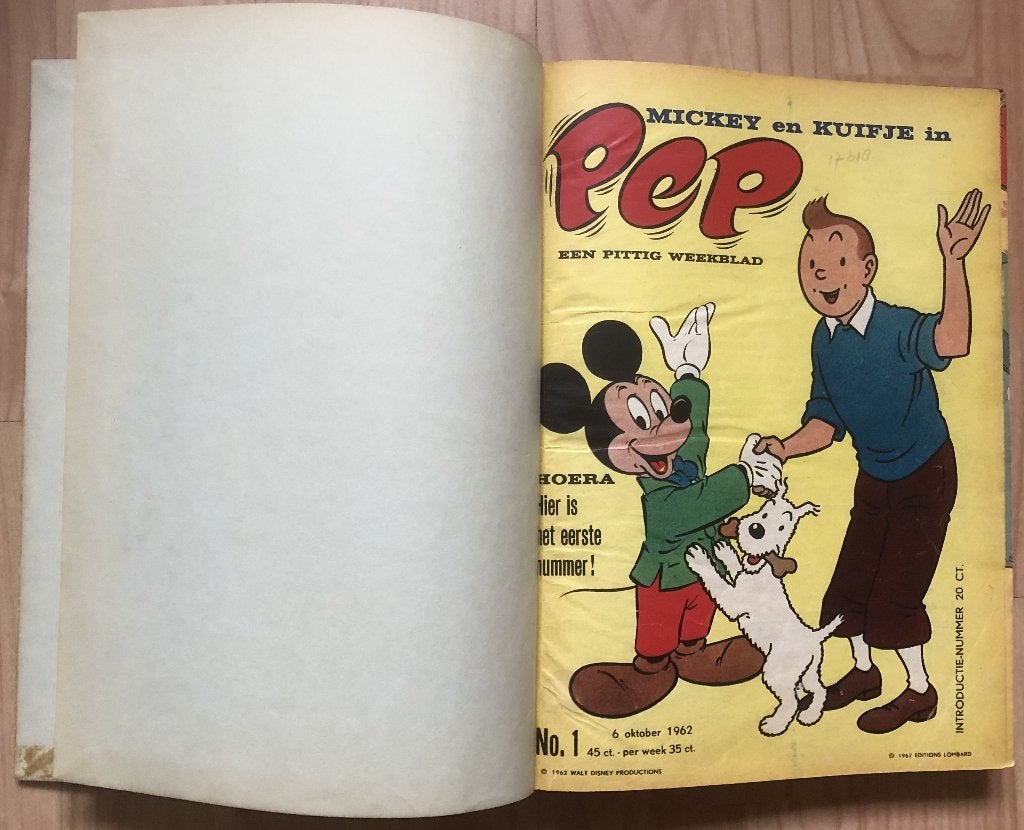 PEP - MICKEY EN KUIFJE IN PEP - 2 BUNDELS - 1962 EN 1963, Meerdere stripboeken, Ophalen of Verzenden, Zo goed als nieuw