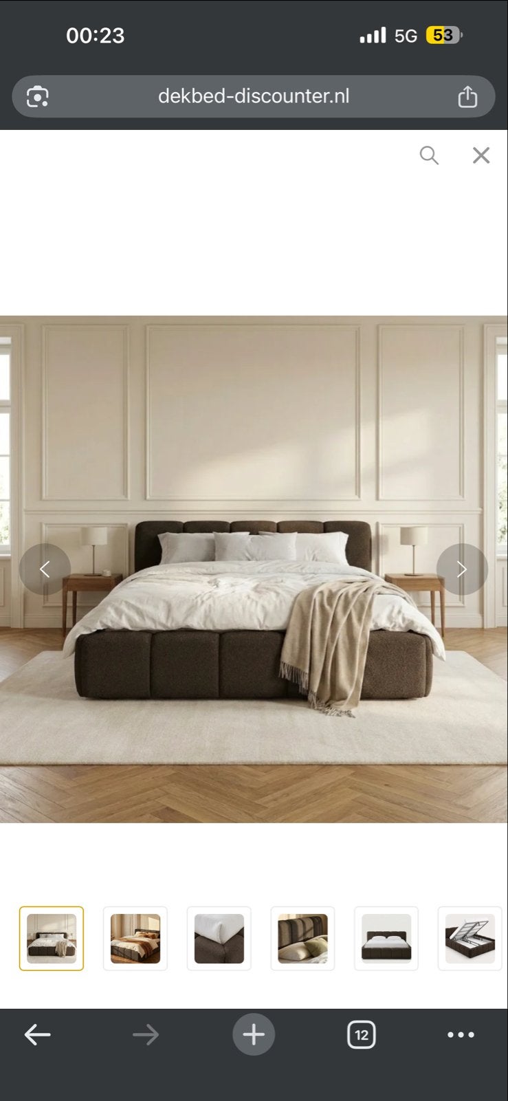 Foto 2 van Palermo Bruin Boxspring met opbergruimte en matras - 180x200