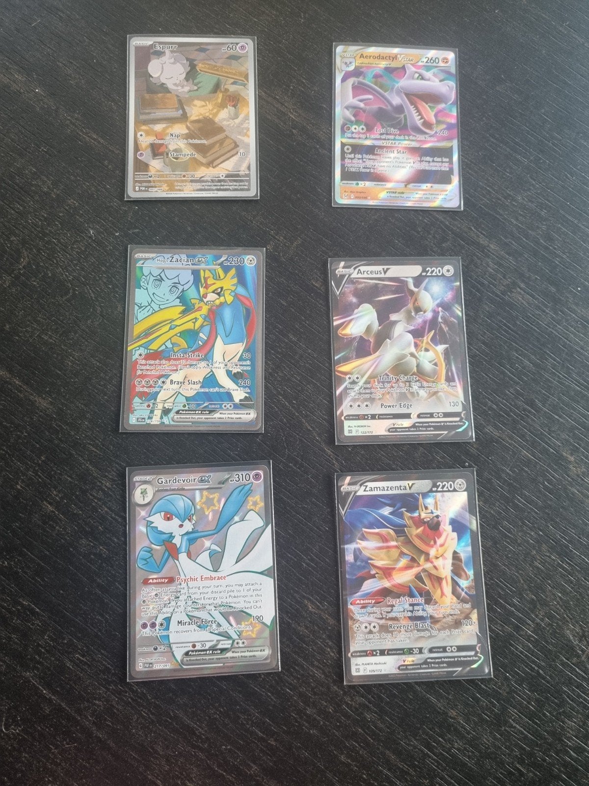 6 Pokémon hits: Espurr, Zacian, Arceus en meer!, Ophalen of Verzenden, Zo goed als nieuw, Meerdere kaarten