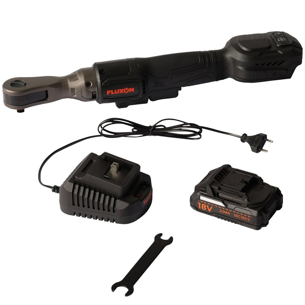 Fluxon accu ratelsleutel 3/8" incl. 1x 2 Ah accu en lader, Ophalen, Nieuw