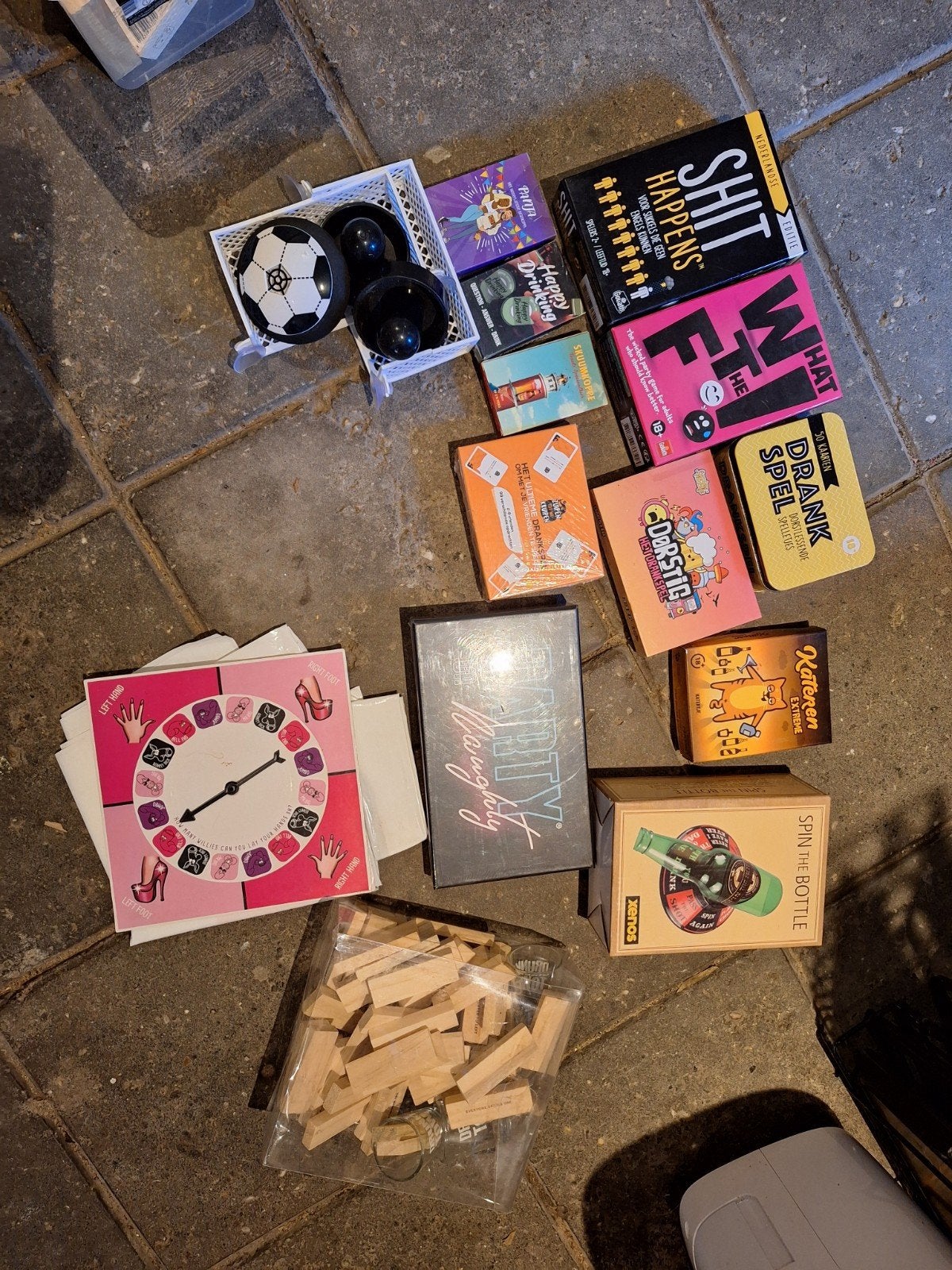 Grote collectie drankspelletjes, sommige nieuw!, Vijf spelers of meer, Ophalen of Verzenden, Zo goed als nieuw