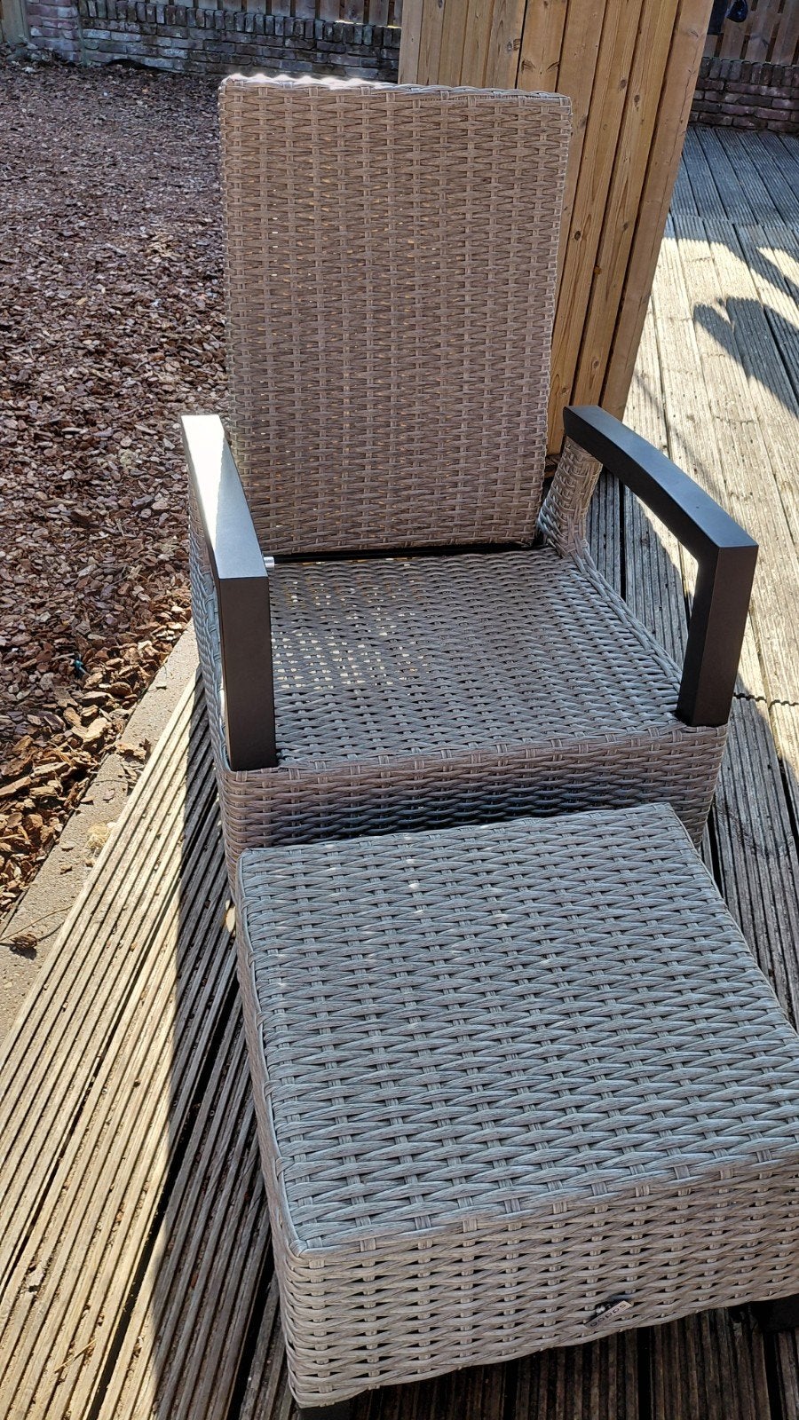 Luxe Wicker Loungeset met Parasol en Kussens, Ophalen