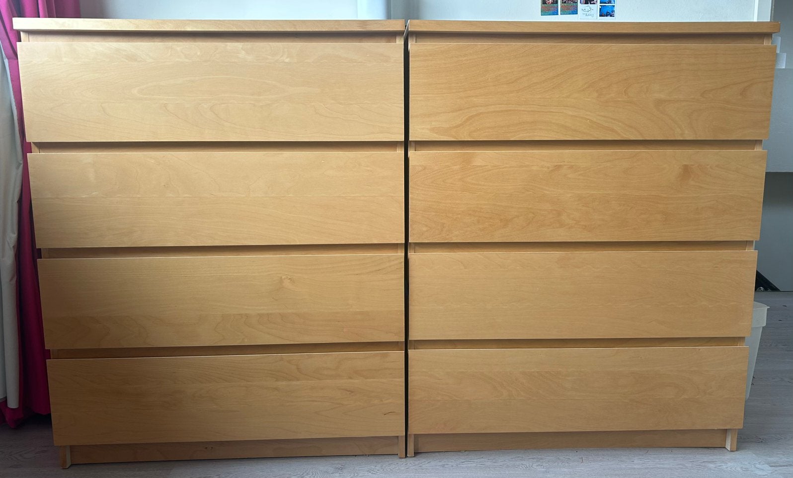 2 x Malm ladenkast van Ikea, Ophalen, Gebruikt, 50 tot 100 cm, 3 of 4 laden