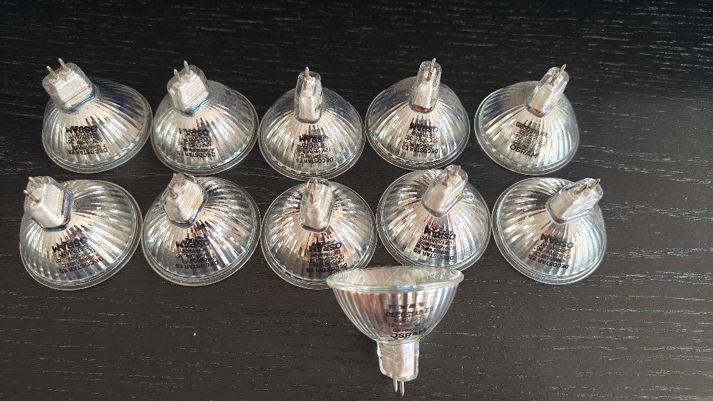 11x OSRAM halogeenspot GU5.3 12V 35W – Decostar 48865, Dimbaar, Gebruikt, GU5.3, Ophalen of Verzenden