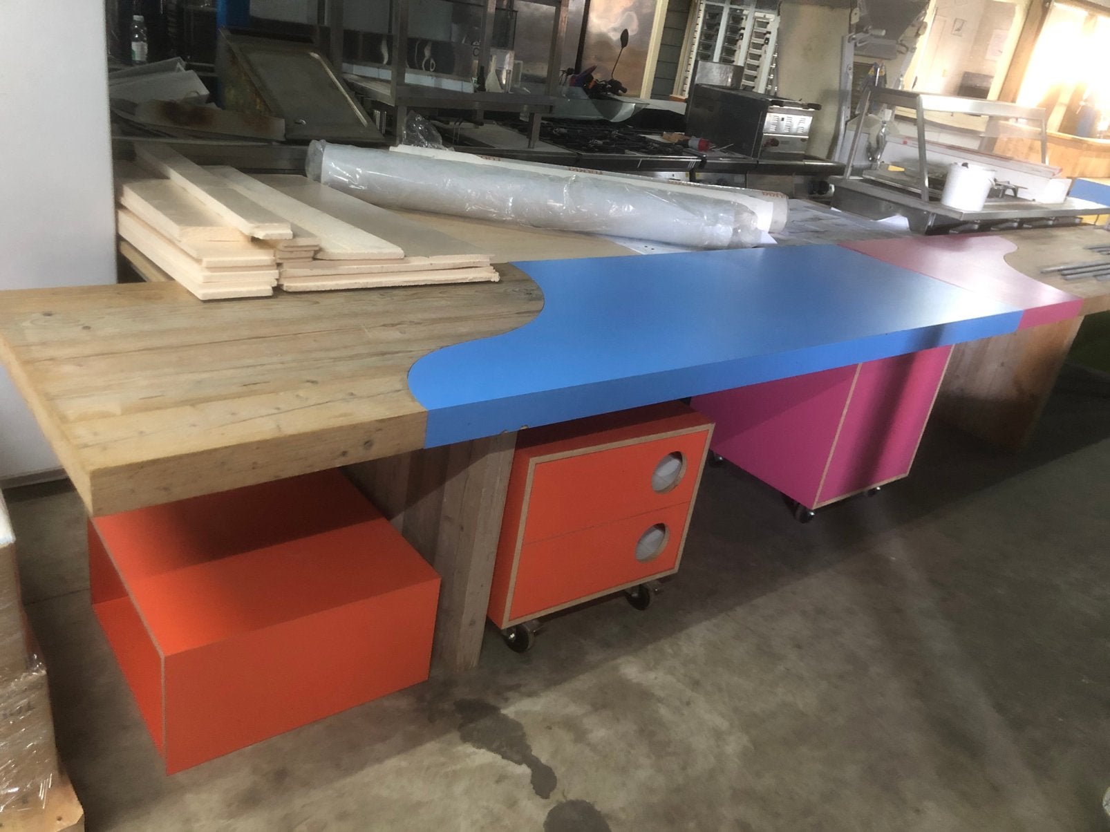 Leestafel tafel balie lestafel kantoor meubilair, Ophalen, Zo goed als nieuw