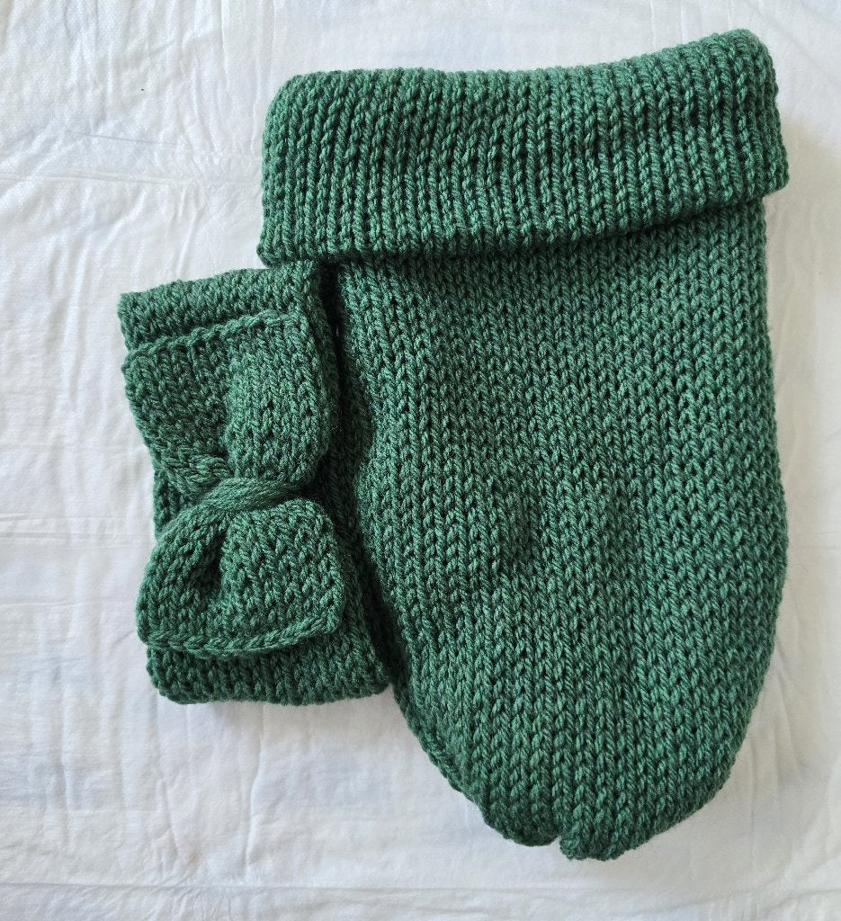 Groene baby cocoon met hoofdband voor fotoshoots, Verzenden, Nieuw