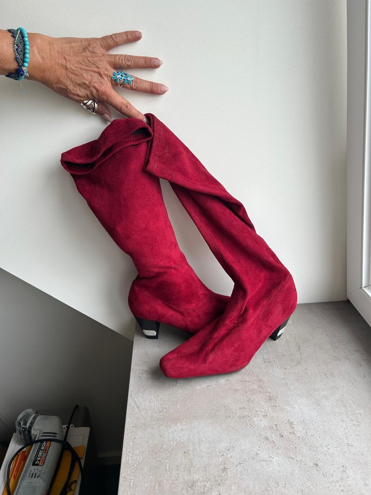 laarzen suede, Kleding | Dames, Ophalen, Hoge laarzen, Nieuw, Rood