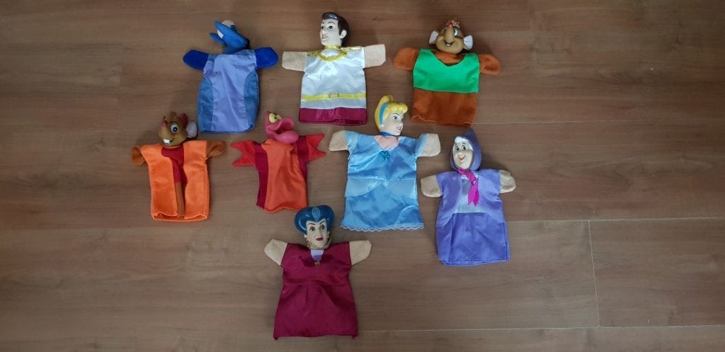 Verzameling van 8 Disney poppenkast poppen, Ophalen of Verzenden, Nieuw, Poppenhuispop