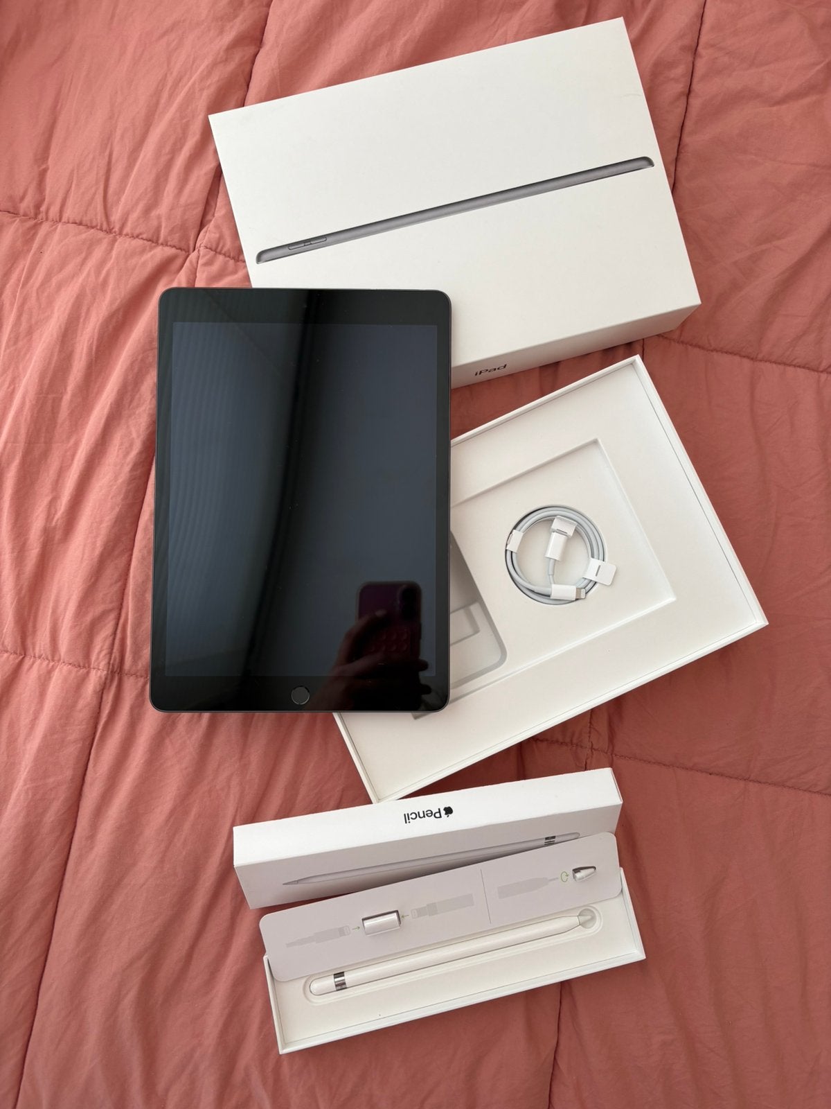 Apple iPad 9e generatie 256GB + Apple Pencil 1e generatie, Computers en Software, Apple iPads, Apple iPad, Zo goed als nieuw, Grijs