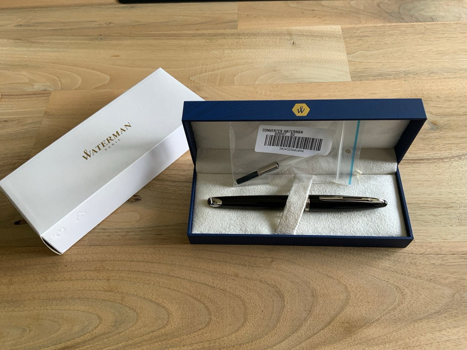 Waterman  Carene Vulpen - Zwart met Doosje, Nieuw, Met doosje, Ophalen of Verzenden, Vulpen