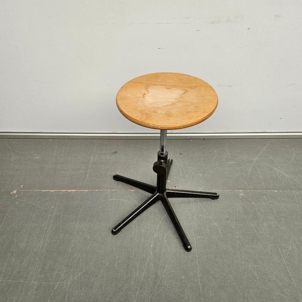 Ahrend Cirkel retro krukje - houten ronde zitting, Huis en Inrichting, Ophalen, In hoogte verstelbaar, Gebruikt, Hout