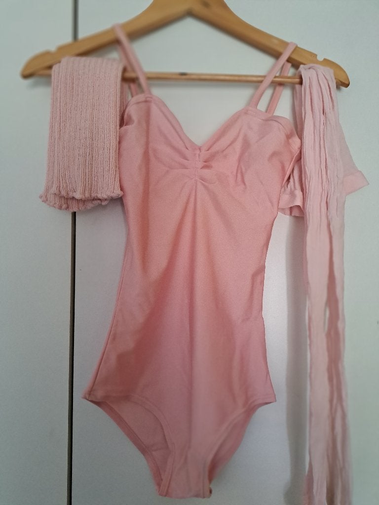 balletpakje met bijbehorende beenwarmers en panty, Ophalen, Gebruikt, Kleding