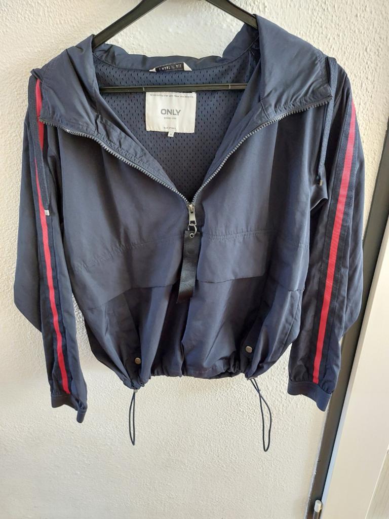 Only windjack met rode strepen - Maat S, Blauw, Ophalen of Verzenden, Maat 36 (S), ONLY