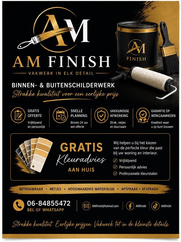 Schilder & Afwerking | AM Finish | Gratis offerte