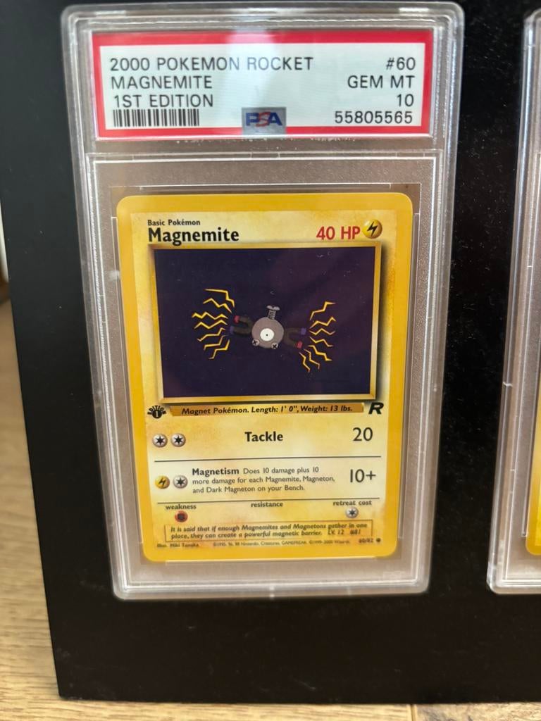 Magnemite first editon team rocket PSA 10, Ophalen, Zo goed als nieuw