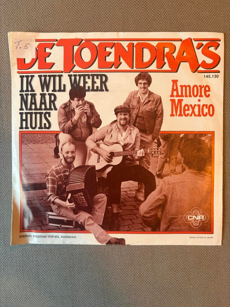 De Toendra's - Ik Wil Weer Naar Huis / Amore Mexico Single, Ophalen of Verzenden, Zo goed als nieuw, Overige formaten