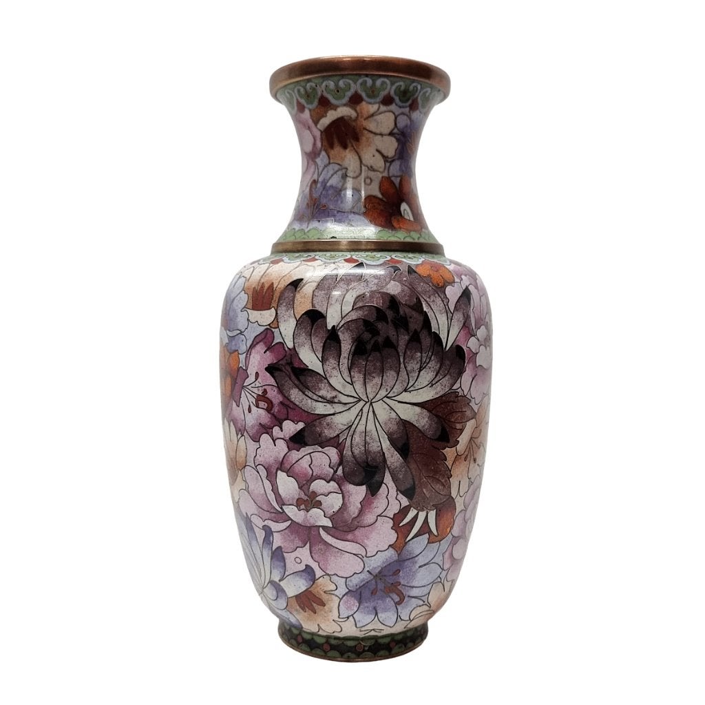 Chinese roze cloisonné vaas, Ophalen of Verzenden