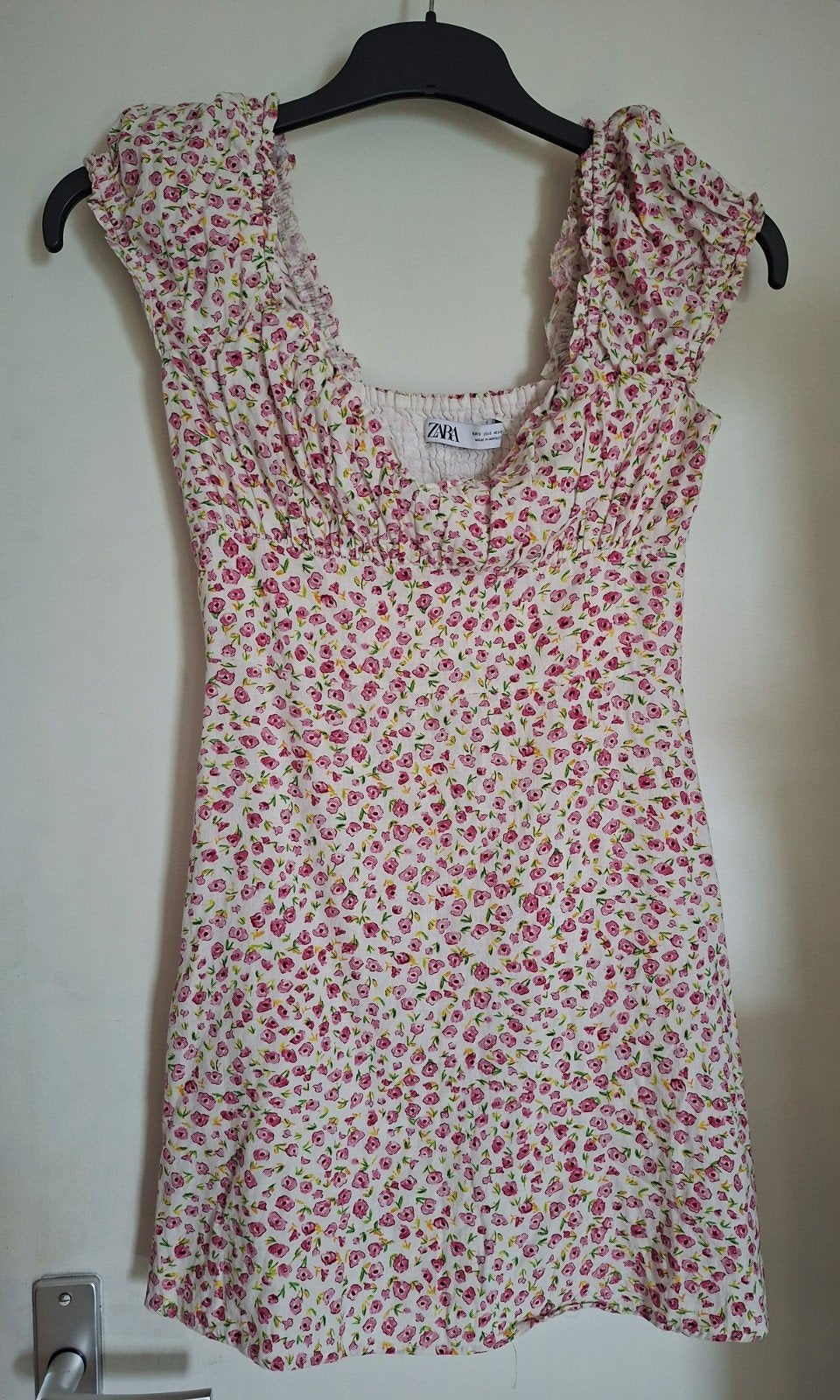 Zara dames zomerjurkje met bloemenmotief, maat S., Ophalen of Verzenden, Zo goed als nieuw, Maat 38/40 (M), Boven de knie