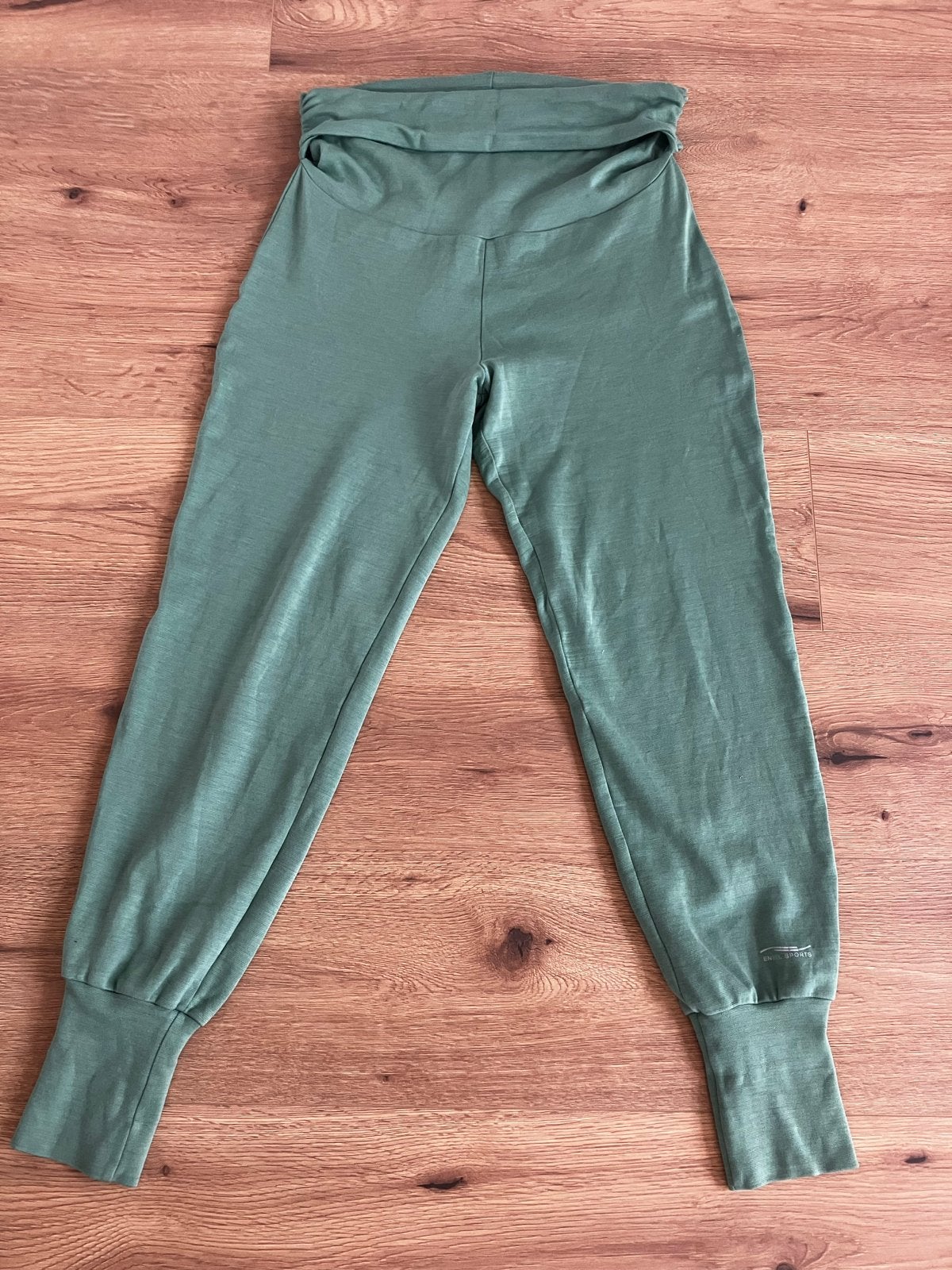 Smaragd wol zijde yoga broek | Engel | maat L, Kleding | Dames, Ophalen, Maat 42/44 (L), Zo goed als nieuw, Lang