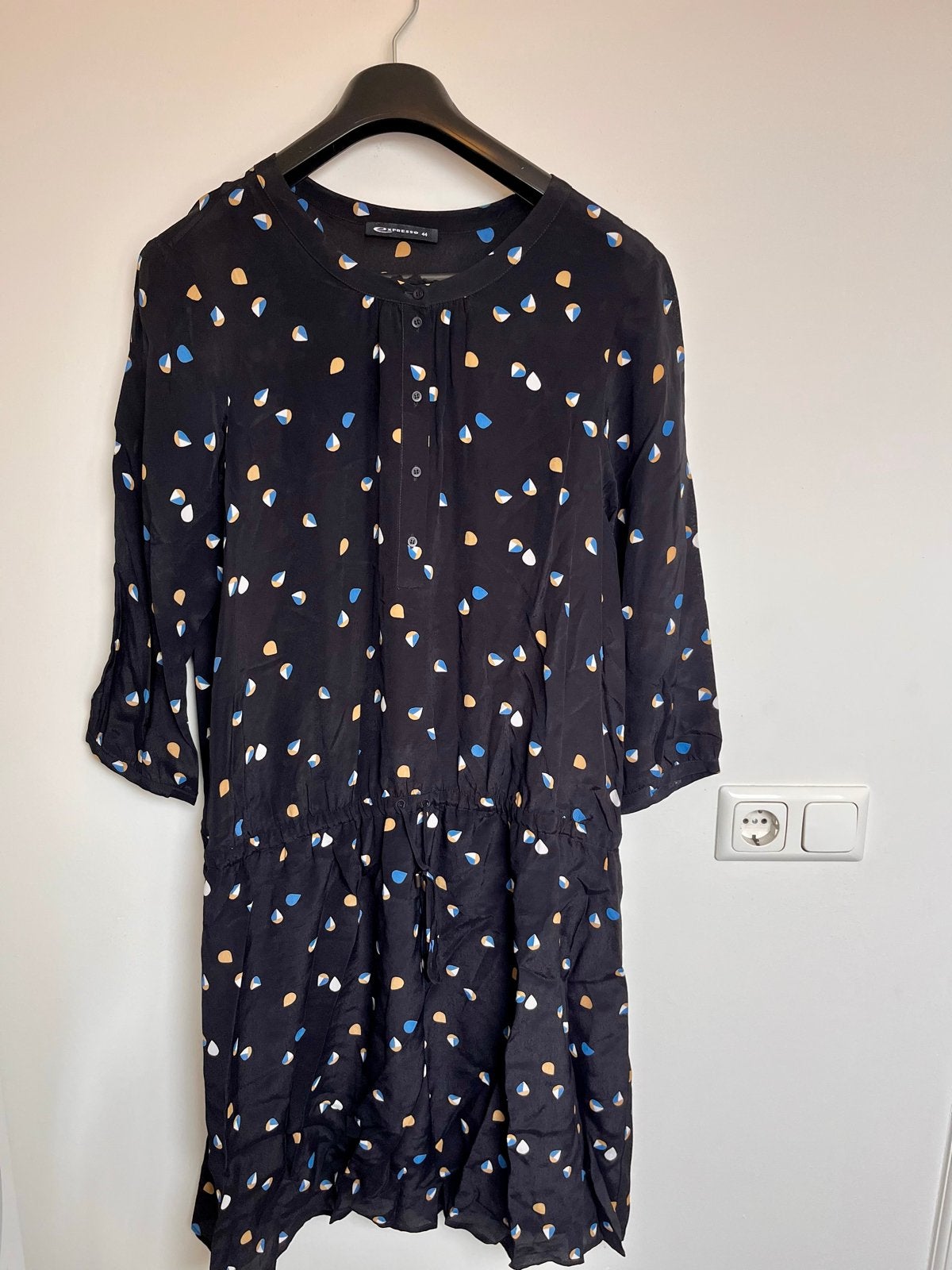 Expresso jurk zwart met stippen maat 44, Verzenden, Zwart, Maat 46/48 (XL) of groter, Zo goed als nieuw