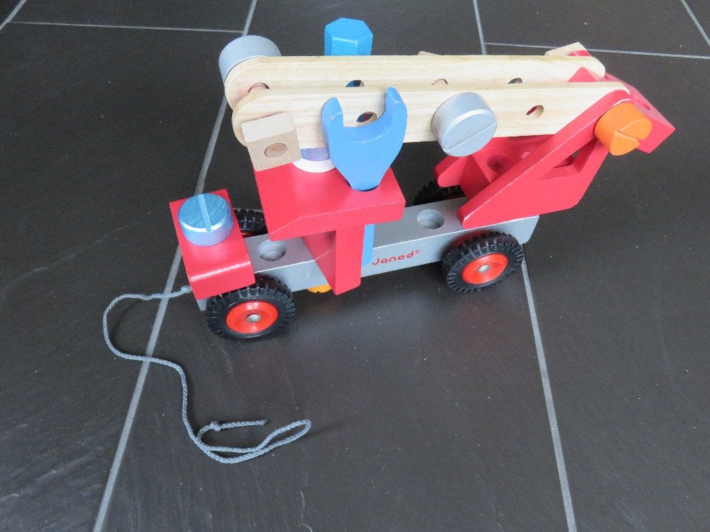 Houten gereedschapswagen, opbouw auto, 22 delig., Ophalen of Verzenden, Gebruikt