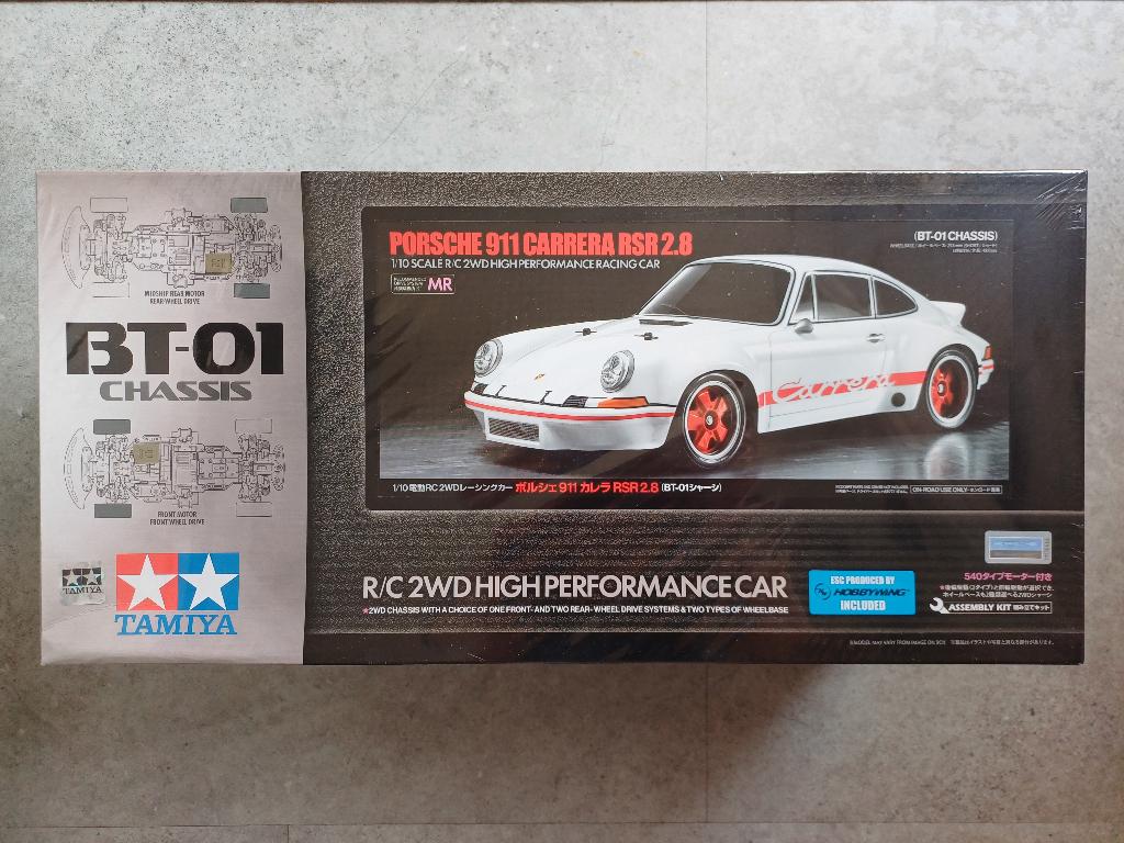 Tamiya 58740 RC Porsche 911 Carrera RSR 2.8 BT-01 Nieuw, Hobby en Vrije tijd, Elektro, Nieuw, Ophalen of Verzenden, Schaal 1:10