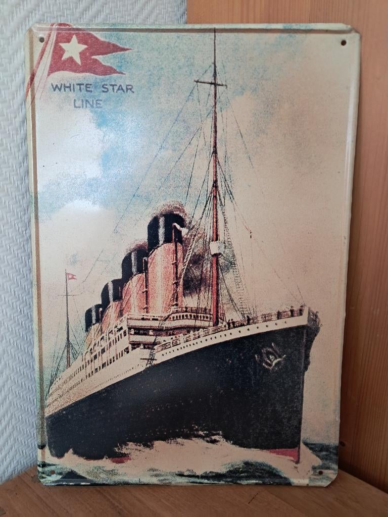 Wanddecoratie Titanic, Ophalen of Verzenden, Gebruikt, Kaart, Foto of Prent