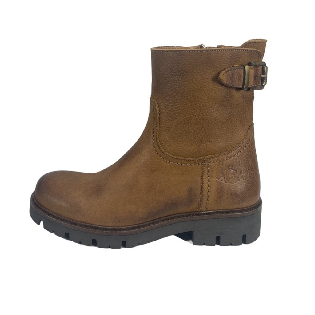 GIGA maat 31 lerenlaarsje/rits bruin riempje gesp SUPER SALE, Nieuw, Heerenweg 6 Katwijk, Laarzen, Giga