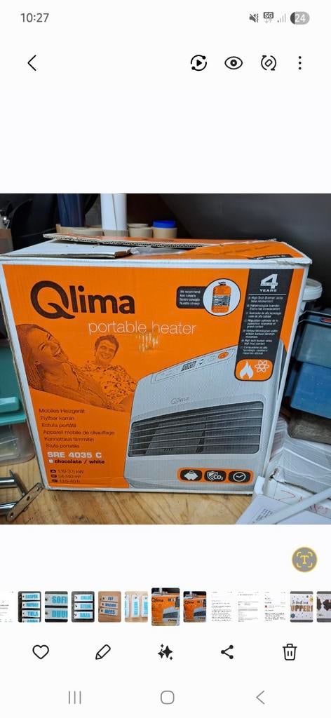 Qlima portable heater, Ophalen, Zo goed als nieuw, Overige brandstoffen, Petroleumkachel