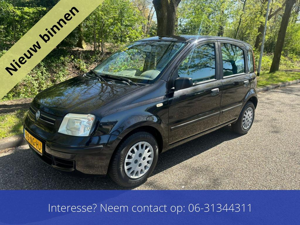 Nette Fiat Panda 1.2 2003 Zwart Nieuwe Apk, Voorwielaandrijving, Zwart, Origineel Nederlands, Bedrijf