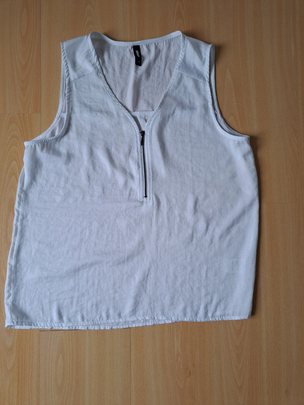 Witte mouwloze top met rits - Eksept, Maat 38/40 (M), Wit, Ophalen of Verzenden, Zo goed als nieuw