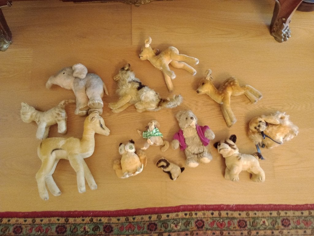 vintage pluchen dieren, Antiek en Kunst, Antiek | Speelgoed, Ophalen