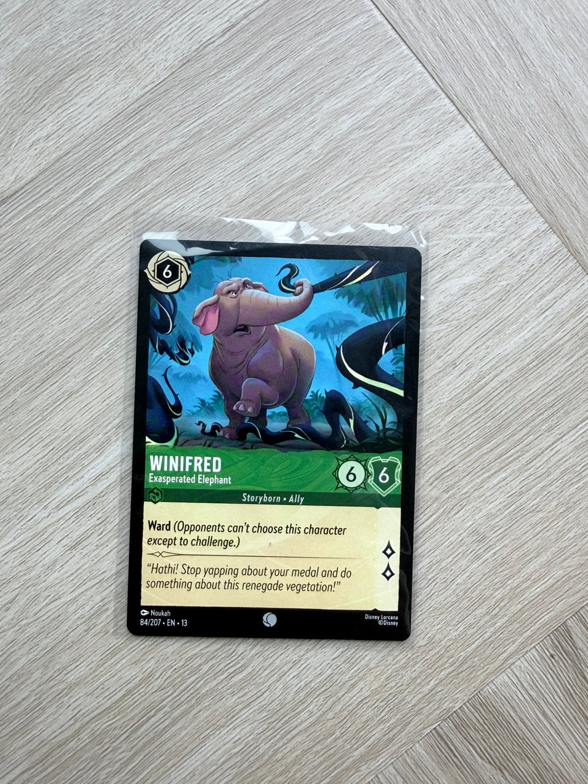 Lorcana Winifred Exasperated Elephant 84/207, Ophalen of Verzenden, Nieuw, Losse kaart