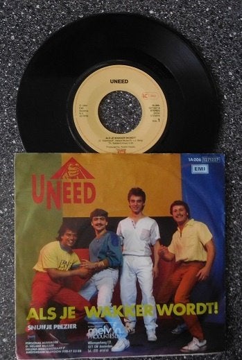 Uneed - als je wakker wordt, Verzenden, Zo goed als nieuw, 7 inch, Levenslied of Smartlap