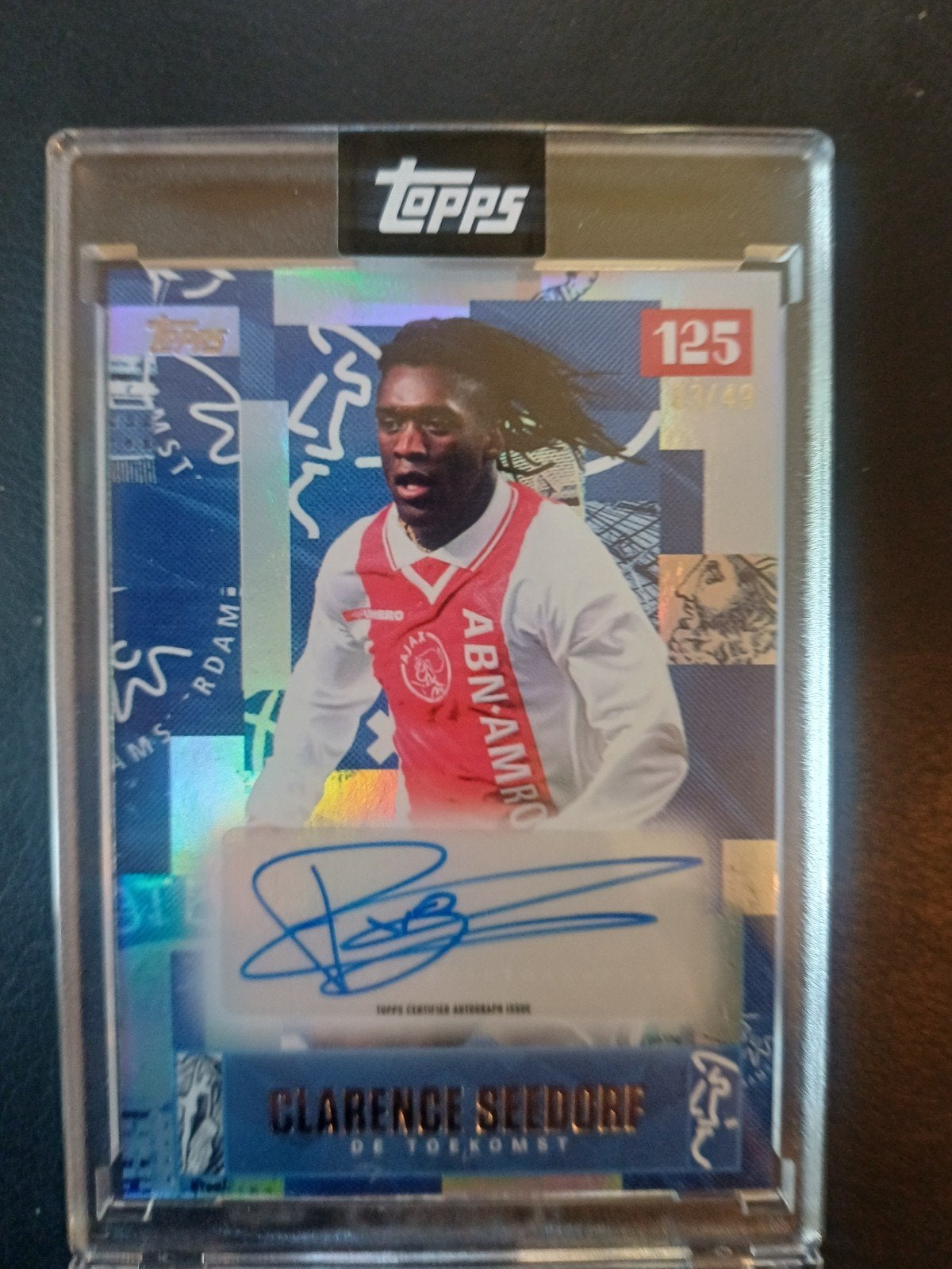 Clarence Seedorf gesigneerde kaart Topps Ajax, Ophalen, Zo goed als nieuw, Ajax, Spelerskaart