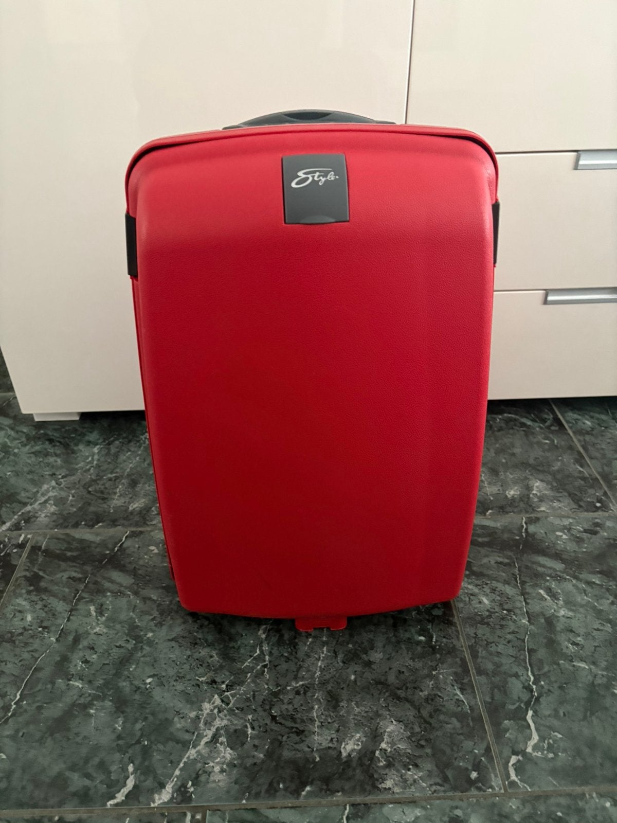 Handbagage (rood + klein), Gebruikt, 50 tot 60 cm, Hard kunststof, 35 tot 45 cm
