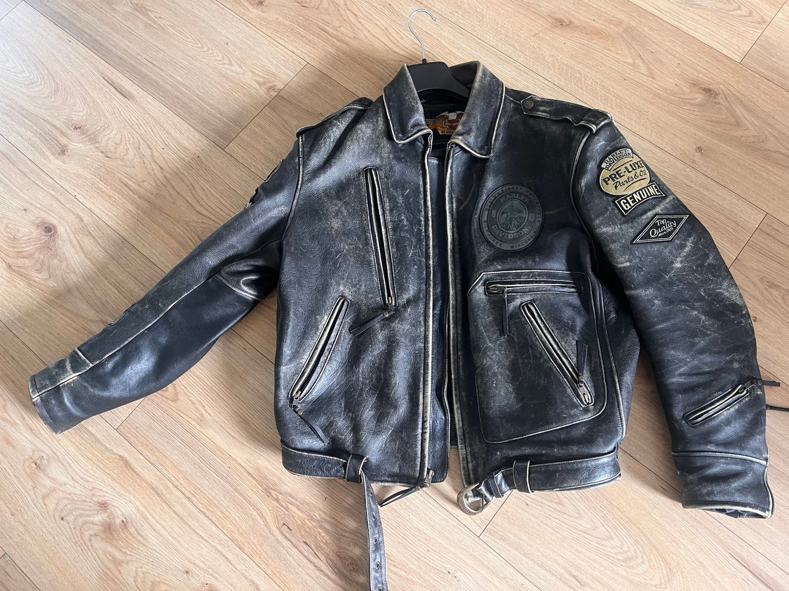 Stoere leren motorjack van Harley Davidson maat XL, Ophalen of Verzenden, Tweedehands, Heren, Jas | leer