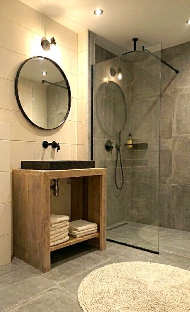 Badkamer wastafel, handdoekkast van hout op maat/model NIEUW, Huis en Inrichting, Overige typen, Nieuw, Minder dan 100 cm, 25 tot 50 cm
