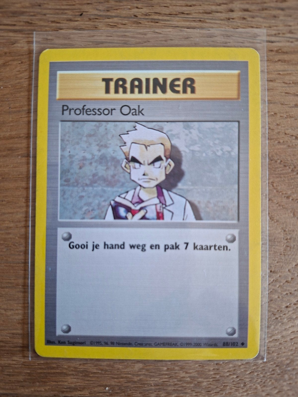 Pokemon Professor Oak 88/102 base set Nederlands, Ophalen of Verzenden, Zo goed als nieuw