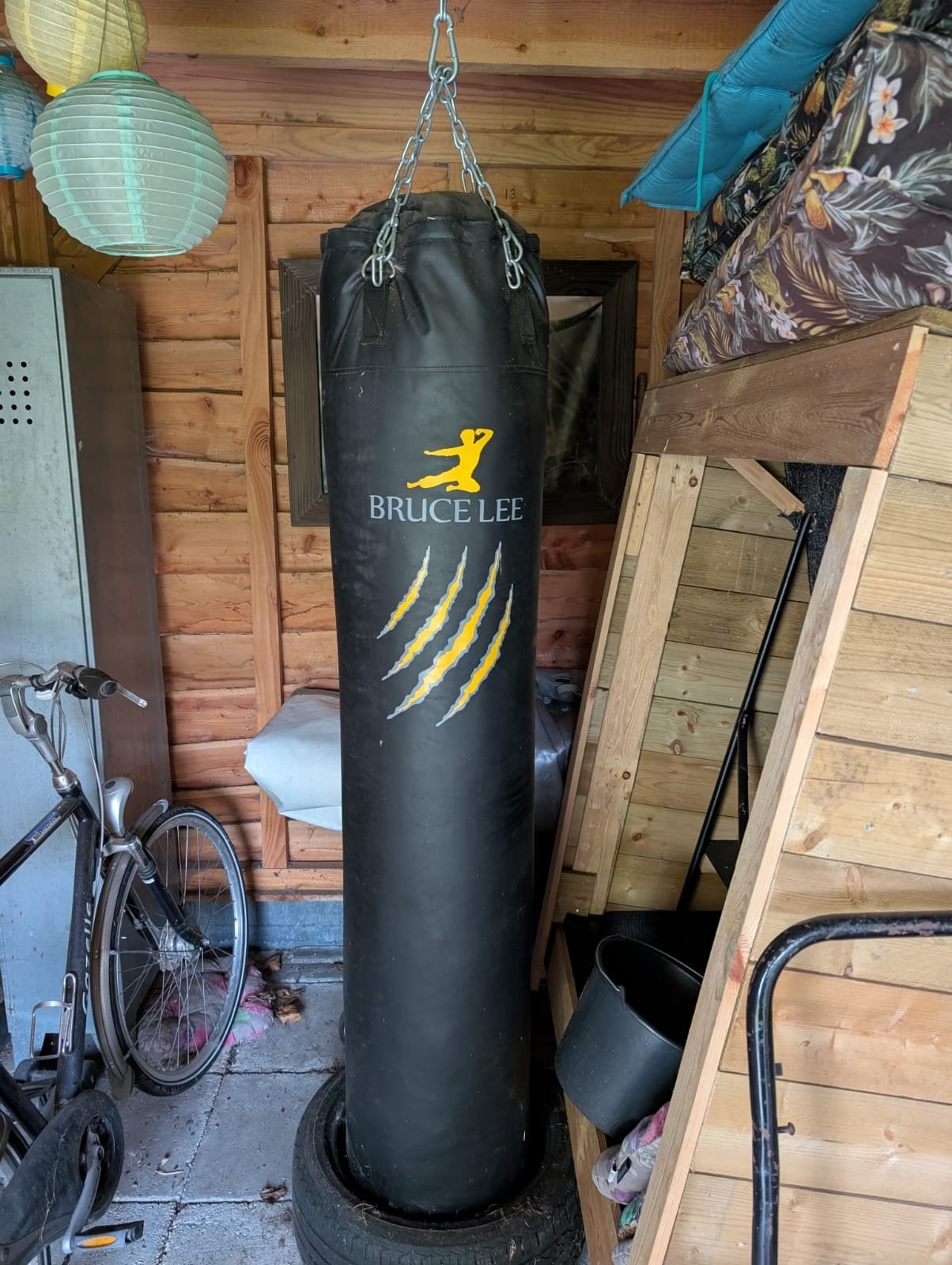 Bruce Lee bokszak - Ideaal voor vechtsporttraining, Gebruikt, Overige, Vechtsportmateriaal, Groter dan maat XL