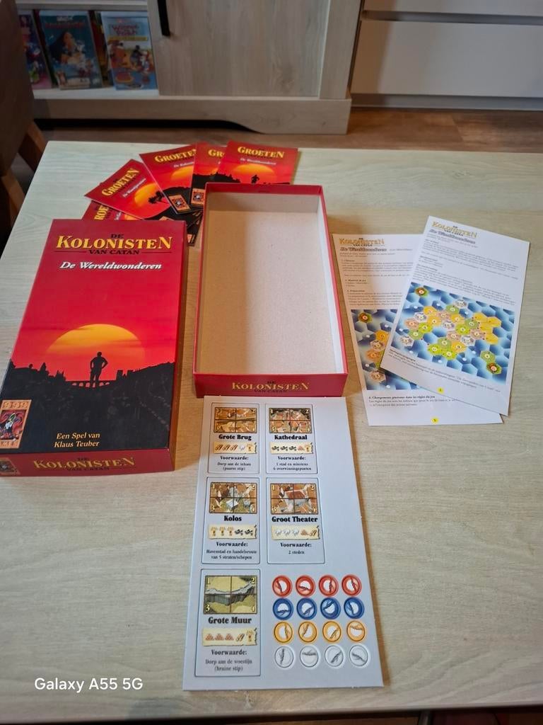 Kolonisten van Catan: De Wereldwonderen uitbreiding, Info@999games.nl, Zo goed als nieuw, Drie of vier spelers, Postbus 17, 3360 AA Sliedrecht