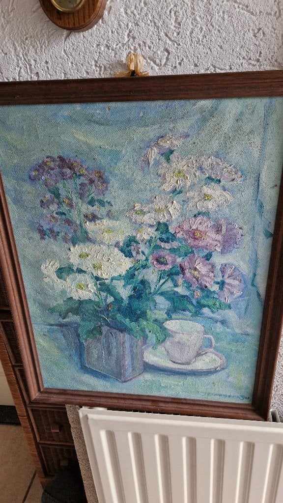 oud schilderij op paneel gesigneerd, Ophalen of Verzenden