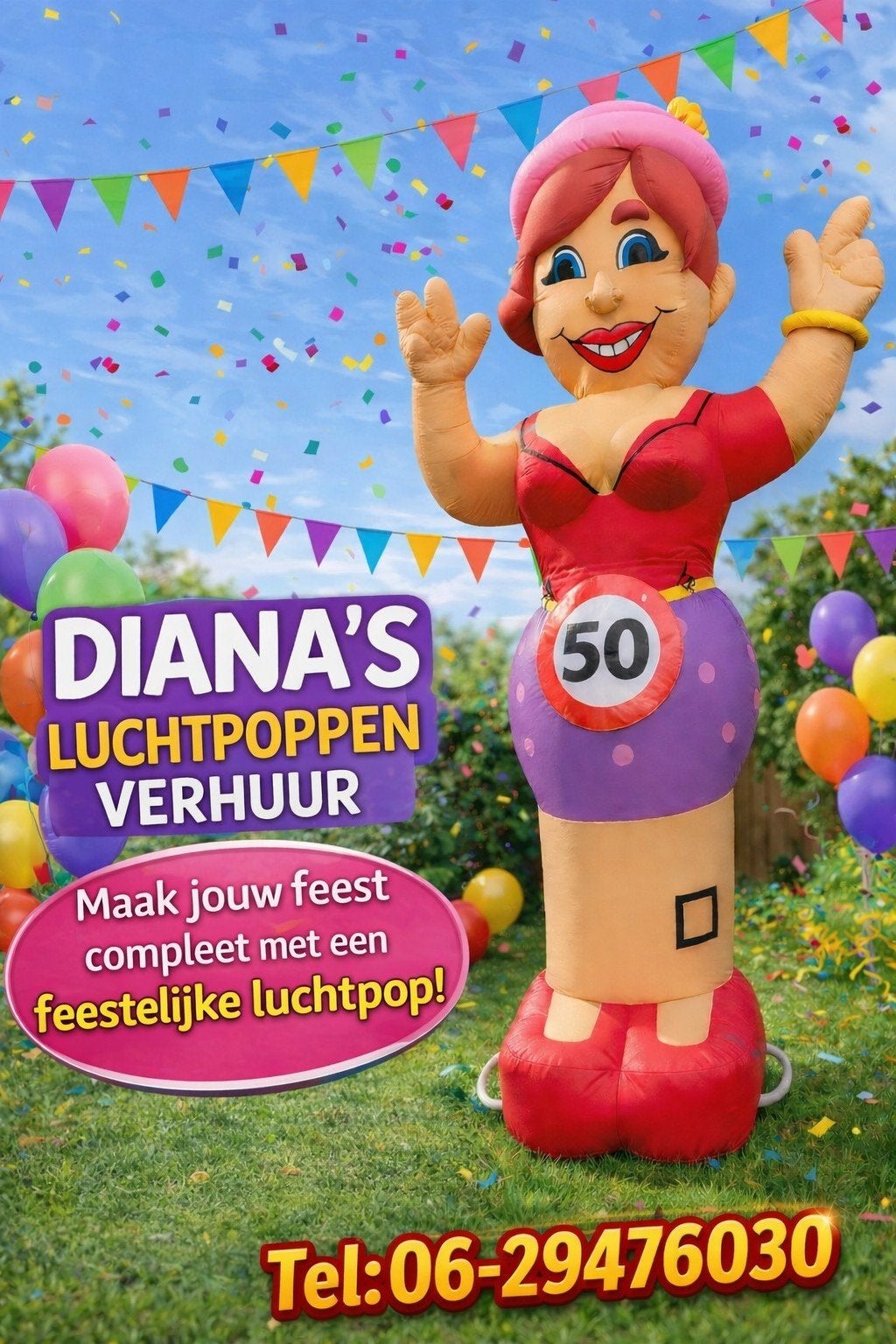 Feestende Sarah pop te huur in Leiderdorp, Ophalen, Nieuw, Abraham of Sarah