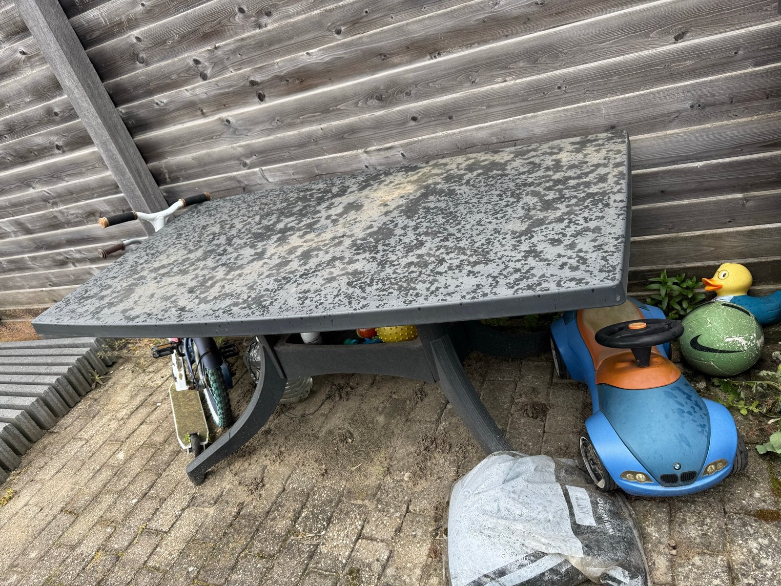 Hartman tuintafel, Tuin en Terras, Tuintafels, Ophalen, Gebruikt, Rechthoekig, Kunststof