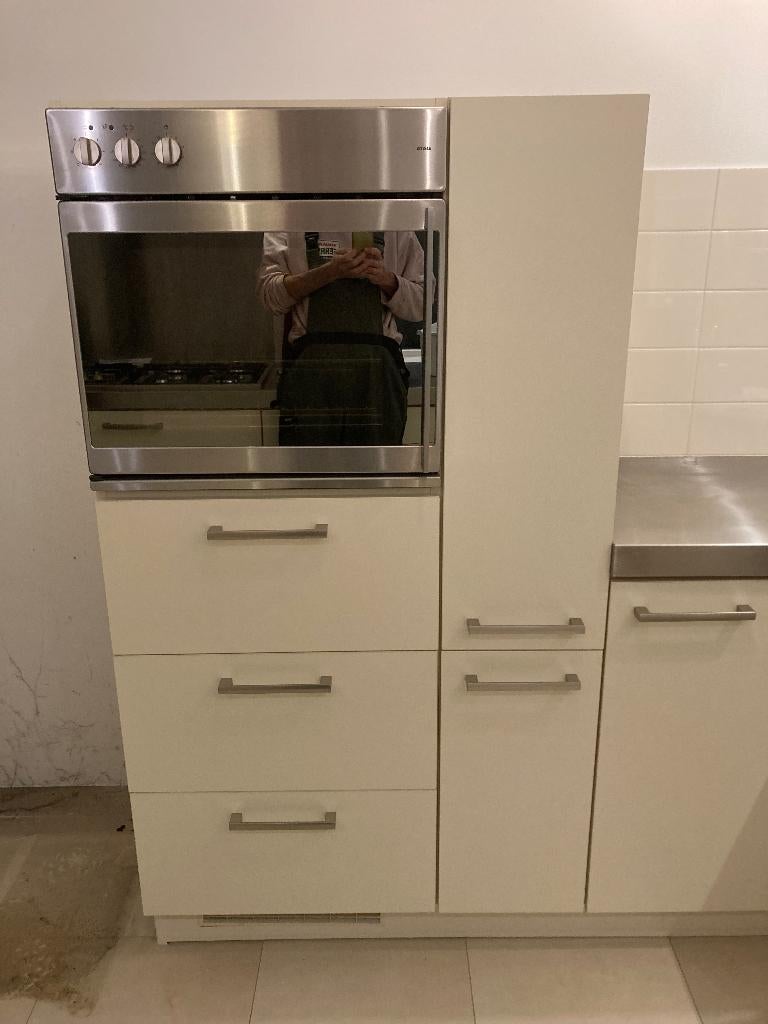 hoge keukenkasten met oven, merk Keller, Ophalen, Gebruikt, 50 tot 100 cm, Crème