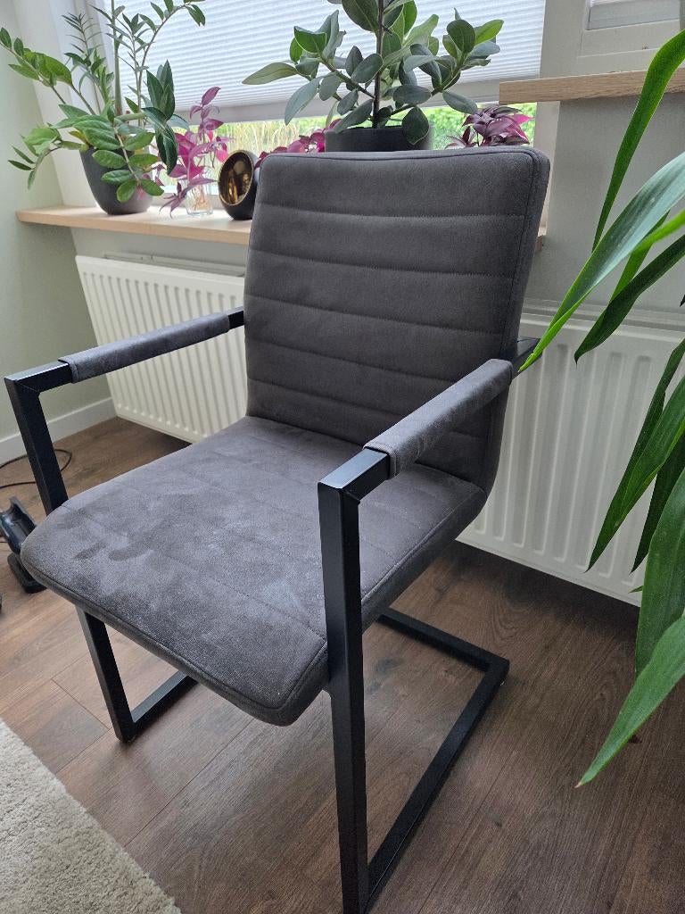 Eettafel stoelen, Ophalen, Drie, Zwart, Antraciet, industrieel